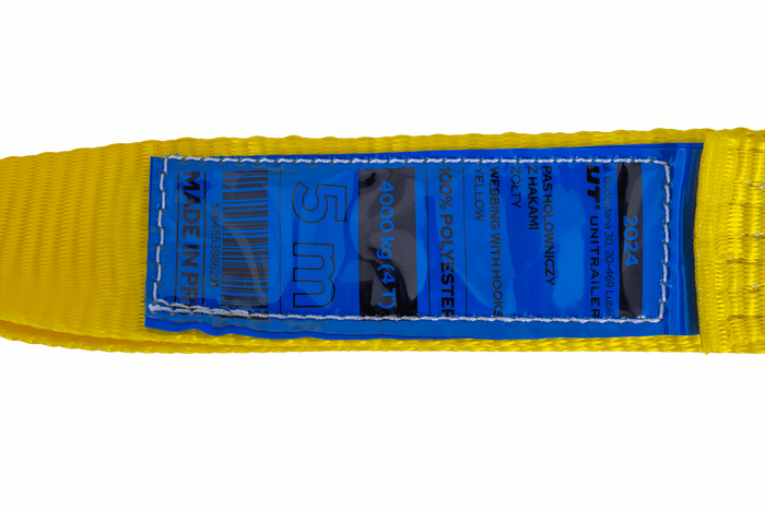 Σχοινί ρυμούλκησης με γάντζους Ιμάντας ρυμούλκησης UNITRAILER 5m/50mm/4t κίτρινο