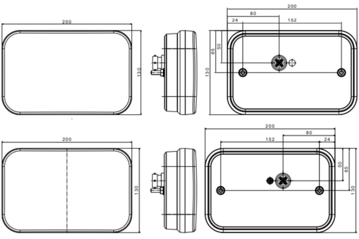 Πίσω φώτα FRISTOM FT-270 LED 7 λειτουργίες αριστερά+δεξιά