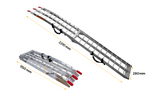 UNITRAILER ALR002 πτυσσόμενες ράμπες αλουμινίου για ρυμουλκούμενα 221cm 680kg με ιμάντα, σετ 2 τεμαχίων