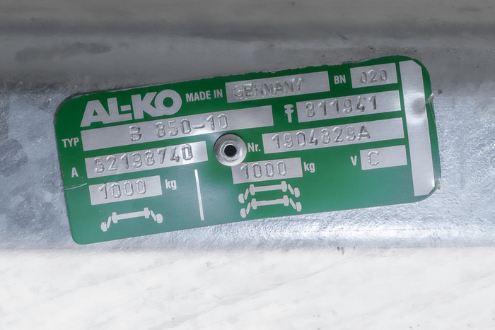 AL-KO COMPACT άξονας φρένων για ρυμουλκούμενο / ρυμουλκούμενο 1000kg 1685mm 2180mm 5x112