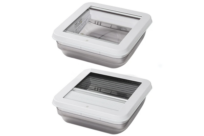 ProPlus 610905V01 αεραγωγός οροφής παραθύρου τροχόσπιτου με φωτισμό LED 400x400mm