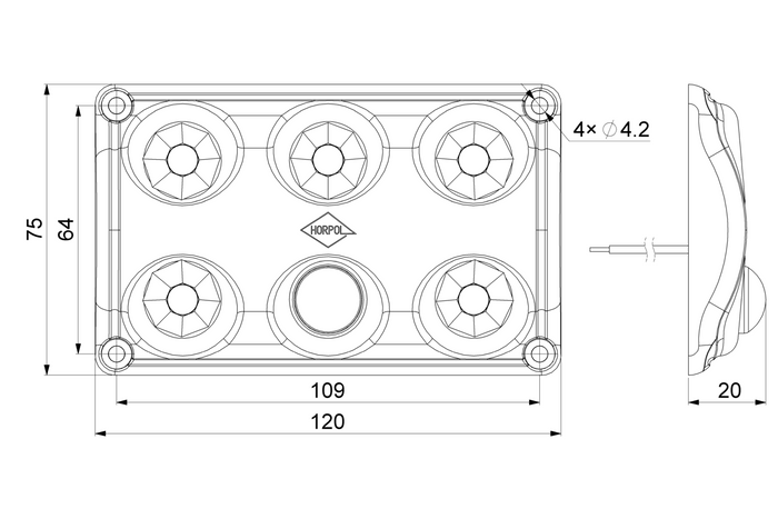 HORPOL LWD2156 LED εσωτερικό φωτιστικό αυτοκινήτου 900lm με αισθητήρα κίνησης