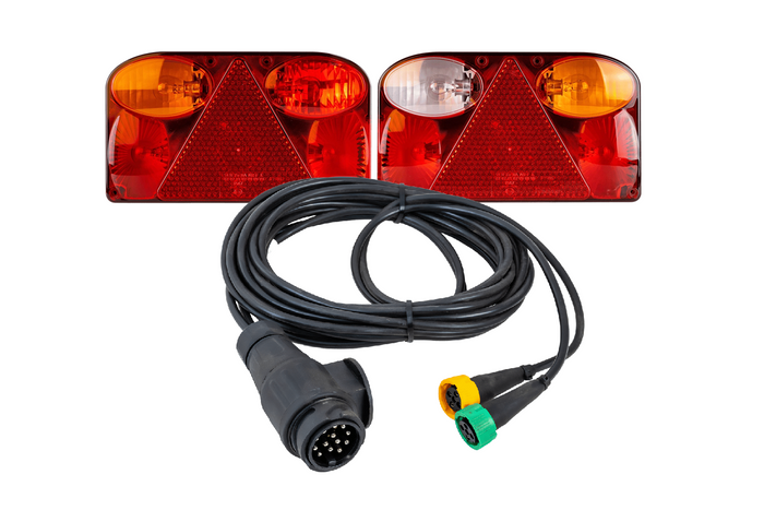 Πίσω φώτα FRISTOM FT-088 + πλεξούδα MANTES 4,1 m 13-PIN