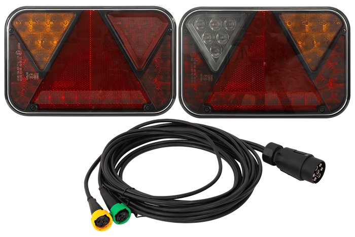 Πίσω φώτα FRISTOM LED + πλεξούδα MANTES 5m 7-PIN