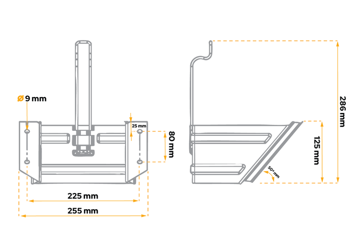 Βάση στήριξης AL-KO για τσοκ τροχών UK53