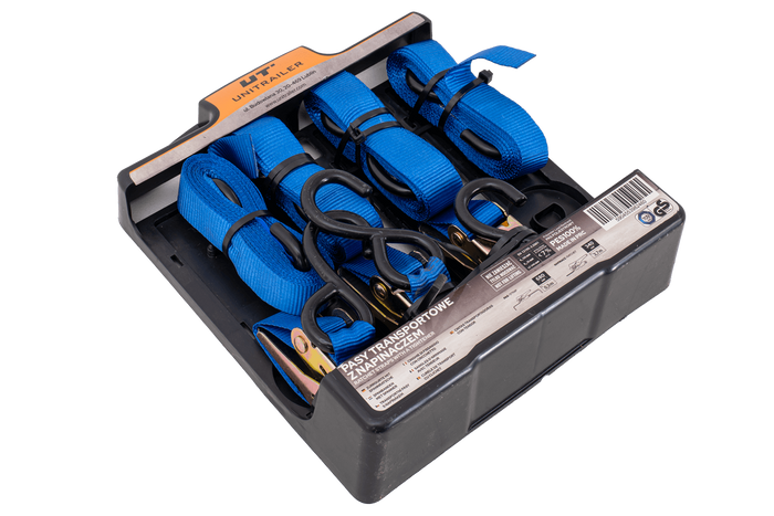 OUTLET Σετ τεσσάρων ιμάντων μεταφοράς UNITRAILER με εντατήρα 4m/25mm/0.68t μπλε