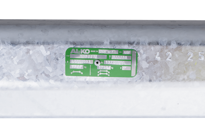 AL-KO EURO άξονας φρένων για ρυμουλκούμενο / ρυμουλκούμενο 1800kg 1750mm 2250mm 5x112