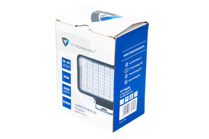 Λάμπα εργασίας LED με ανακλαστήρα TT TECHNOLOGY TT.13340 40xLED 3200lm ορθογώνια