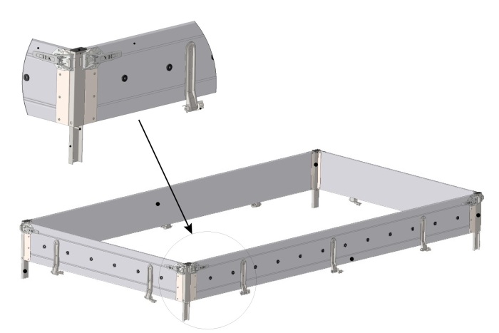 Πλαϊνά αλουμινίου OUTLET BIS H-300 για ρυμουλκούμενα TEMARED TRANSPORTER 3217/2 και HOCHLADER 320/2