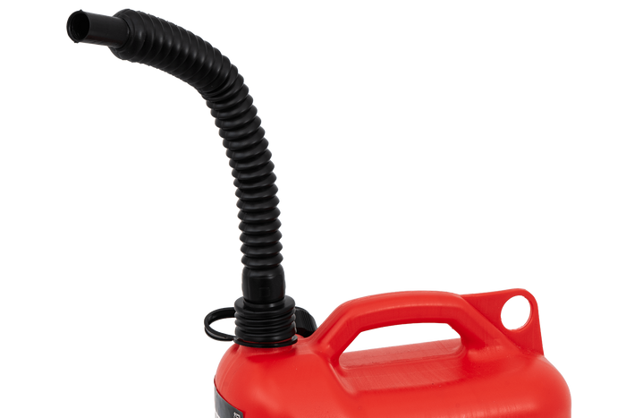 Πλαστικό δοχείο HERMON 5L με χωνί, κόκκινο