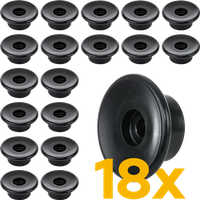 Πλευρικοί κύλινδροι ρυμούλκησης TULPLAST για την τοποθέτηση καλυμμάτων, διχτυών, μουσαμάδων, σετ 18 τεμαχίων