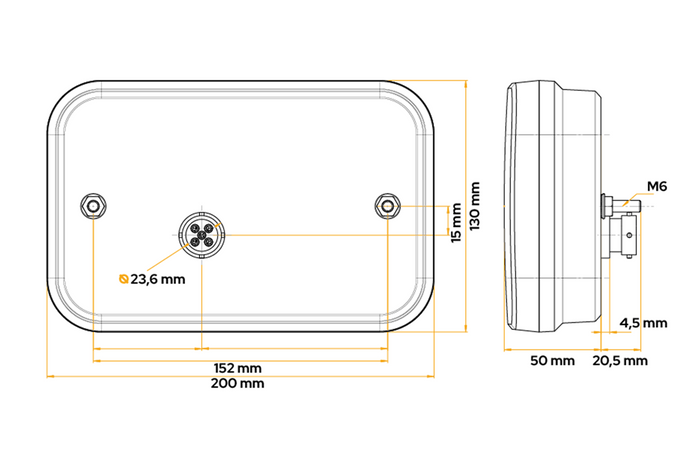 Το πίσω φως Fristom FT-270 LED 6 λειτουργεί σωστά