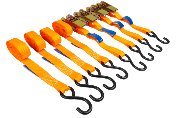 Σετ τεσσάρων ιμάντων μεταφοράς με εντατήρα UNITRAILER 4m/25mm/0,68t σε θήκη