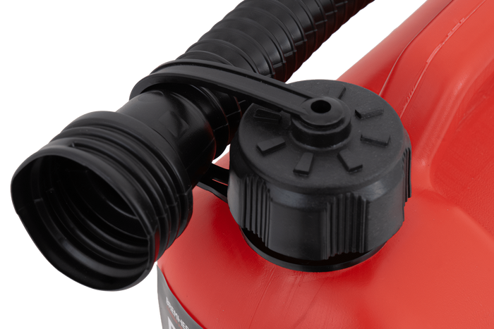 Πλαστικό δοχείο HERMON 5L με χωνί, κόκκινο