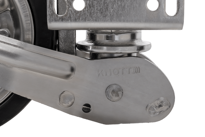 Ενισχυμένος τροχός jockey KNOTT ATK60 με λαβή 350kg 60mm 785-1020mm