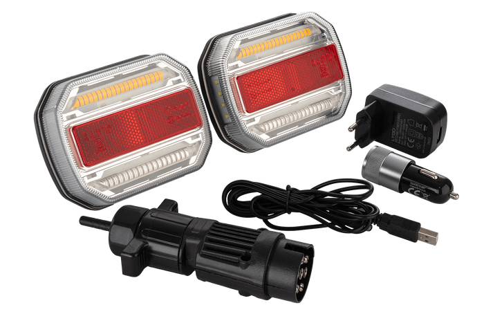 TT TECHNOLOGY TT.12018B-CAN πίσω φώτα LED 4 λειτουργιών αριστερά+δεξιά, ασύρματο, μαγνητικό