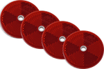 Στρογγυλοί ανακλαστήρες με τρύπες, κόκκινο DOBPLAST 60 mm, σετ 4 ανακλαστήρων