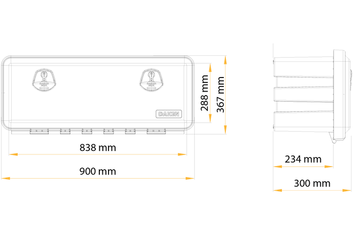 DAKEN 81109 JUST εργαλειοθήκη 900x367x300mm 58l