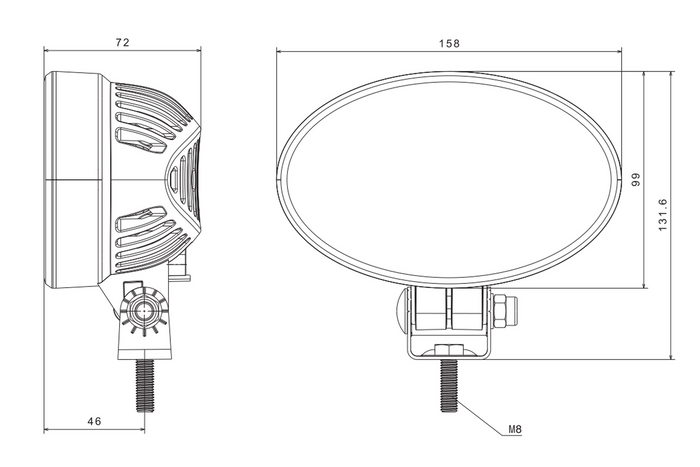 Λάμπα εργασίας LED με ανακλαστήρα FRISTOM FT-366 15xLED 6200lm