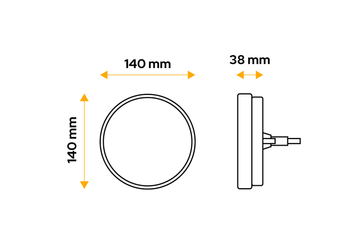 Τεχνολογία TT TT.12520 Πίσω φωτιστικό LED, 4 λειτουργιών, δεξιά