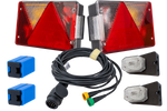 Σετ φώτων: Πίσω φώτα ASPÖCK MULTIPOINT IV + πλευρικά φώτα σήμανσης ASPÖCK FLEXIPOINT I + καλωδίωση MANTES 5,2m 13PIN