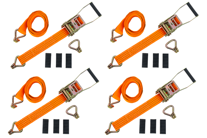 Σετ τεσσάρων ιμάντων μεταφοράς 3 σημείων με εντατήρα για ρυμουλκούμενο UNITRAILER 3m/50mm/4t