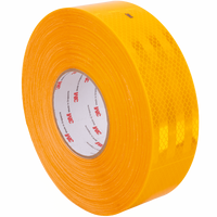 3M κίτρινη αυτοκόλλητη ανακλαστική ταινία περιγράμματος - 1 μέτρο