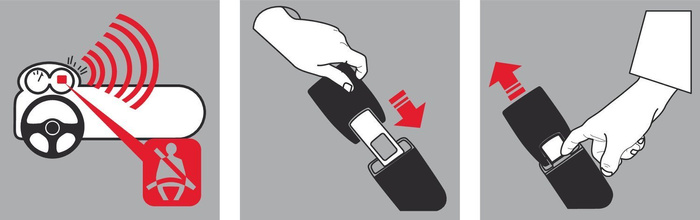 Πόρπη ζώνης ασφαλείας ZITTO-2 7 cm