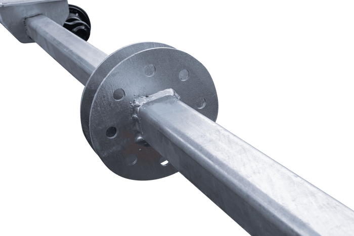 KNOTT VG7-L χωρίς φρένο άξονα για ρυμουλκούμενο 750kg 1607mm 2027mm 4x100