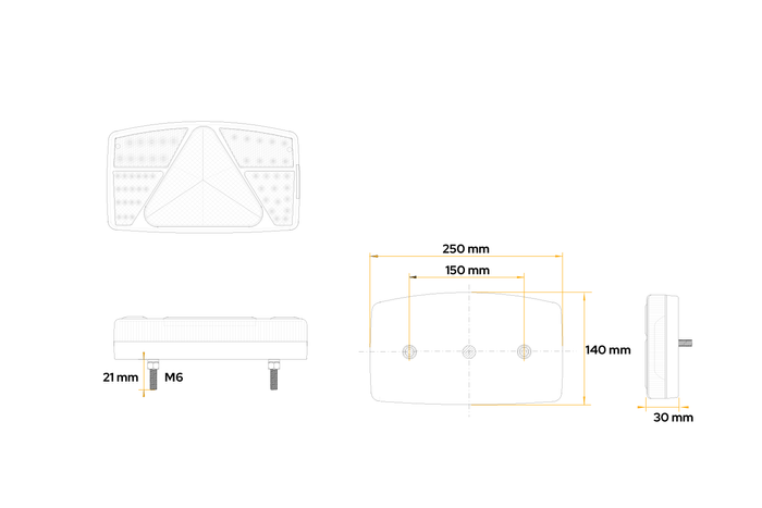 ASPÖCK 41-131 LED πίσω λάμπα, 7 λειτουργιών, αριστερά