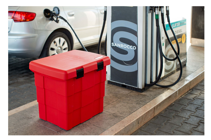 DAKEN 86014 PITBOX κουτί για χύμα υλικά, δοχείο για άμμο, αλάτι δρόμου 655x570x520mm 108,5l