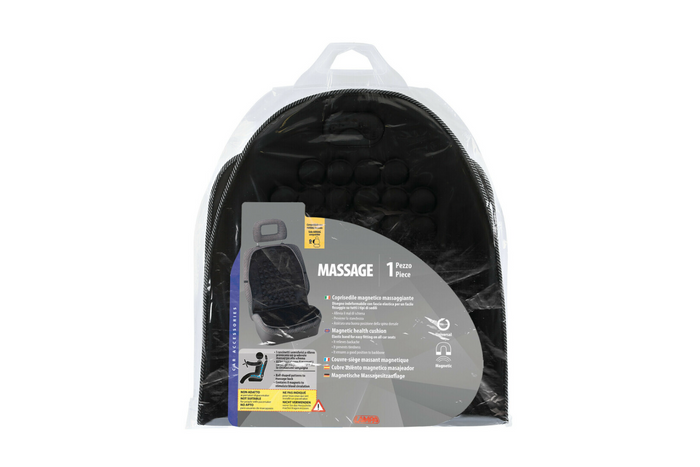 Μαξιλάρι καθίσματος αυτοκινήτου LAMPA Massage, μαύρο, με εφέ μασάζ