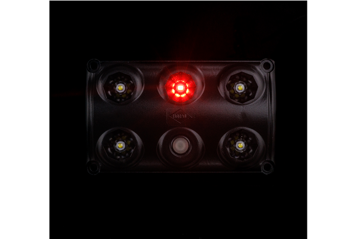 HORPOL LWD2157/CZ LED 900lm μαύρο εσωτερικό φωτιστικό αυτοκινήτου με διακόπτη και κόκκινη δίοδο