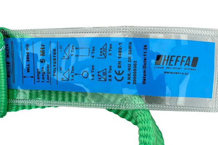 HEFFA γερανός ιμάντας 5m/60mm/2t με θηλιές