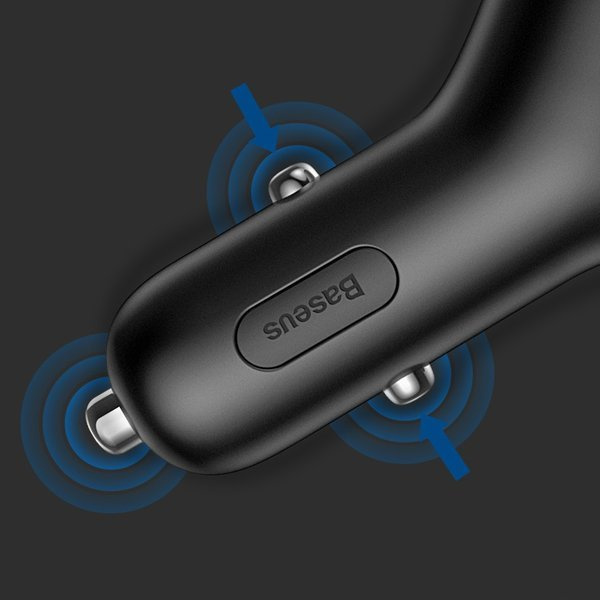 Φορτιστής αυτοκινήτου BASEUS Y Type 2xUSB, Πρίζα Αναπτήρα 40W
