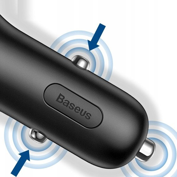 Φορτιστής αυτοκινήτου BASEUS Y Type 2xUSB, Πρίζα Αναπτήρα 40W