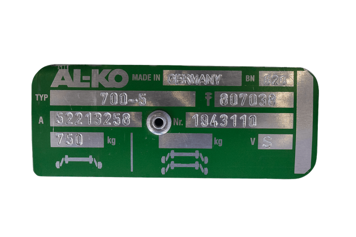 AL-KO OPTIMA άξονας χωρίς φρένο για ρυμουλκούμενο σκάφους 750kg 1070mm 1380mm 4x100