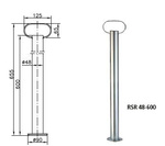 Σετ: Σταθερή υποστήριξη RSR 48 - 600 Winterhoff με σφιγκτήρα 48