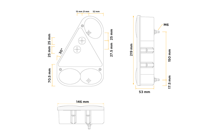 Πίσω φώτα ASPÖCK EARPOINT III 6 λειτουργίες αριστερά+δεξιά
