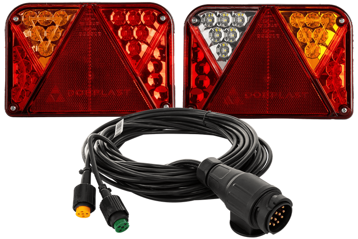 Πίσω φώτα LED DOBPLAST DPT35 + καλωδίωση MANTES 7m 13-PIN