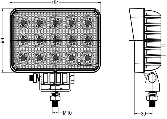 Λάμπα εργασίας LED ανακλαστήρας TT TECHNOLOGY TT.13360 60xLED 4800lm ορθογώνια
