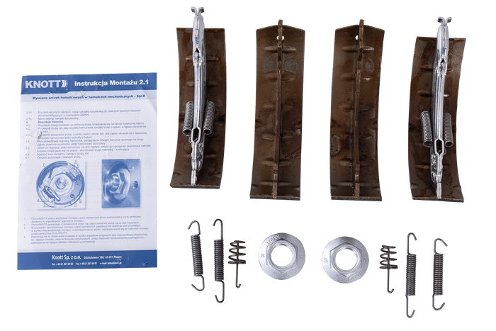 Σιαγόνες φρένων για φρεναρισμένους άξονες KNOTT 200x50 ΣΕΤ Πατάκια πλάτης