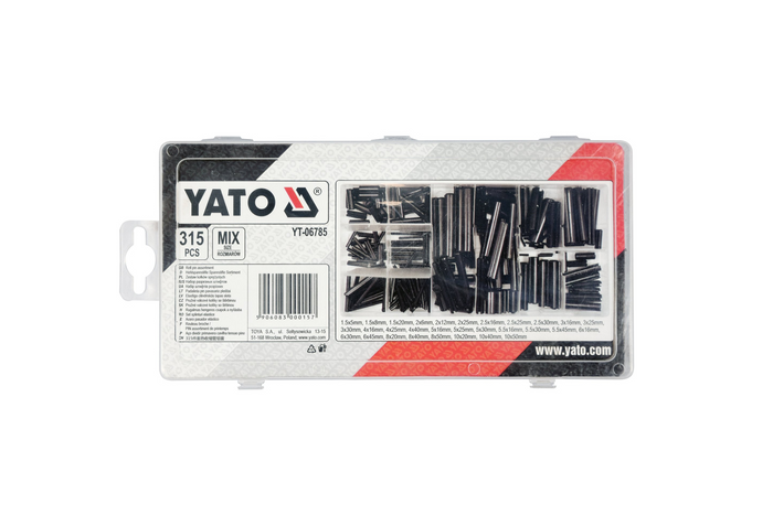 Σετ ελατηριωτών πείρων YATO YT-06785 μείγμα μεγεθών 315 τεμαχίων
