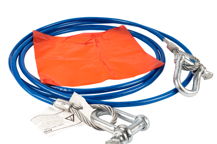 Σχοινί ρυμούλκησης με κρίκους Σχοινί από χάλυβα LAMPA 3,5m/6mm/3t μπλε