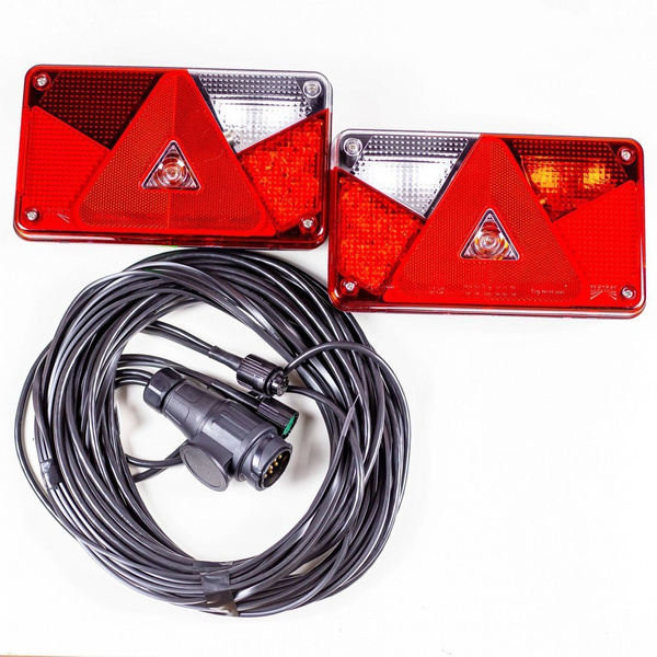 Σετ φώτων: ASPÖCK πίσω φώτα LED + πλεξούδα MANTES 7m 13-PIN