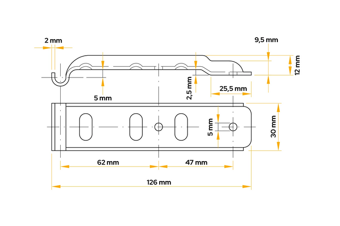 Πλαϊνός κοτσαδόρος με κούμπωμα UNITRAILER BV 10-1+BVG 10-B πλήρες πλευρικό κλείσιμο ρυμουλκούμενου