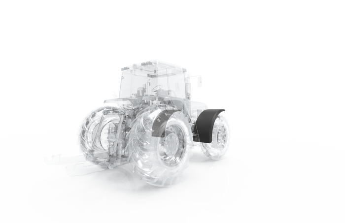 Φτερό για αγροτικά μηχανήματα 16-28" DOMAR T10100 τόξο τροχού 960/310mm