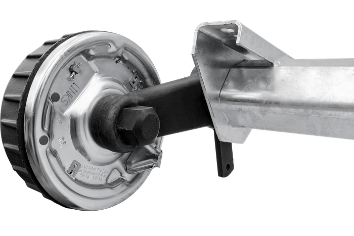 AL-KO EURO άξονας φρένων για ρυμουλκούμενο / ρυμουλκούμενο 1800kg 1200mm 1700mm 5x112