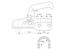 Ρυμουλκούμενο WINTERHOFF WW 350-RCH-1616 με μπάρα έλξης 60 mm, από χυτοσίδηρο