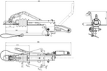 Συσκευή υπέρβασης KNOTT KF17C με κοτσαδόρο K20B για ρυμουλκούμενο 1700 κιλών με ράβδο έλξης τύπου V